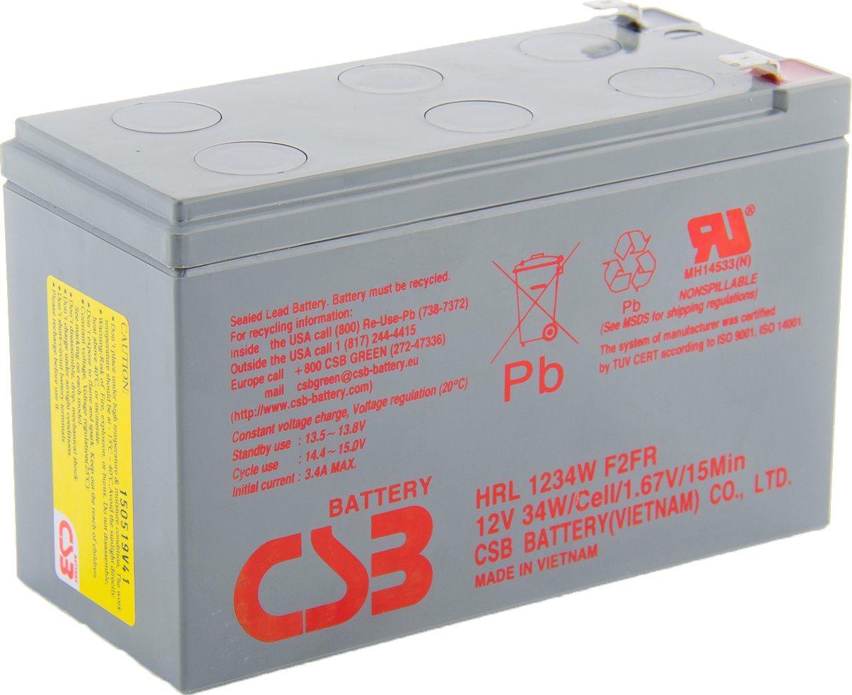CSB baterie 12V 9Ah F2 HighRate LongLife 12 let (HRL 1234W)