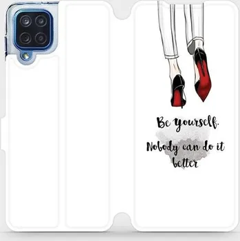 Pouzdro na mobilní telefon Flipové pouzdro Mobiwear - Samsung Galaxy M12 - M046P Be yourself (Knížkové flip pouzdro, obal, kryt na mobil Samsung Galaxy M12 - M046P Be yourself, materiál Umělá kůže + TPU - ochrana 360°, stojánek, silikonová vanička, magnetické zavírání)