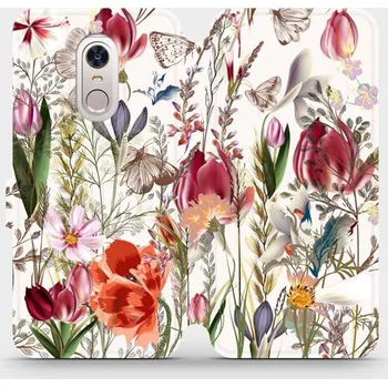 Pouzdro na mobilní telefon Flipové pouzdro Mobiwear - Xiaomi Redmi 5 Plus - MP01S Rozkvetlá louka (Knížkové flip pouzdro, obal, kryt na mobil Xiaomi Redmi 5 Plus - MP01S Rozkvetlá louka, materiál Umělá kůže + TPU - ochrana 360°, stojánek, silikonová vanička, magnetické zavírání)