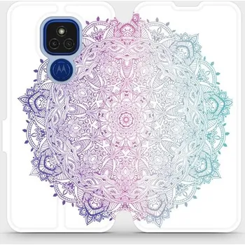 Pouzdro na mobilní telefon Flipové pouzdro Mobiwear - Motorola Moto E7 Plus - M008S Mandala (Knížkové flip pouzdro, obal, kryt na mobil Motorola Moto E7 Plus - M008S Mandala, materiál Umělá kůže + TPU - ochrana 360°, stojánek, silikonová vanička, magnetické zavírání)