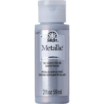 Výtvarná barva FolkArt Metallic Acrylic paint - 59 ml různé barvy Metallic color: SILVER STERLING