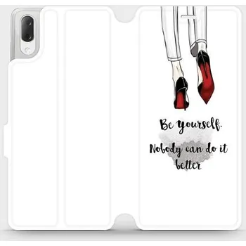Pouzdro na mobilní telefon Flipové pouzdro Mobiwear - Sony Xperia L3 - M046P Be yourself (Knížkové flip pouzdro, obal, kryt na mobil Sony Xperia L3 - M046P Be yourself, materiál Umělá kůže + TPU - ochrana 360°, stojánek, silikonová vanička, magnetické zavírání)