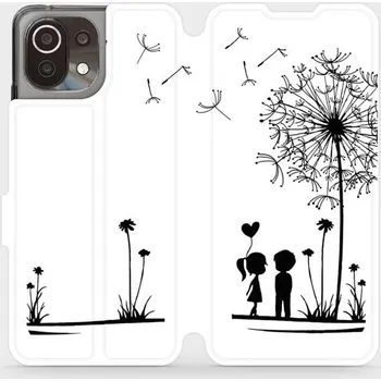 Pouzdro na mobilní telefon Flipové pouzdro Mobiwear - Xiaomi Mi 11 Lite LTE / 5G - MH16P Dvojice s pampeliškou (Knížkové flip pouzdro, obal, kryt na mobil Xiaomi Mi 11 Lite LTE / 5G - MH16P Dvojice s pampeliškou, materiál Umělá kůže + TPU - ochrana 360°, stojánek, silikonová vaničk