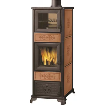 Krbová kamna Edilkamin EK63 Edilkamin EK 63 DECOR C s troubou, kůže