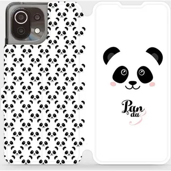 Pouzdro na mobilní telefon Flipové pouzdro Mobiwear - Xiaomi Mi 11 Lite LTE / 5G - M030P Panda Amálka (Knížkové flip pouzdro, obal, kryt na mobil Xiaomi Mi 11 Lite LTE / 5G - M030P Panda Amálka, materiál Umělá kůže + TPU - ochrana 360°, stojánek, silikonová vanička, magnetické)