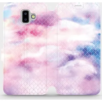 Pouzdro na mobilní telefon Flipové pouzdro Mobiwear - Samsung Galaxy J6 Plus 2018 - MR02S Vodovkové obrazce (Knížkové flip pouzdro, obal, kryt na mobil Samsung Galaxy J6 Plus 2018 - MR02S Vodovkové obrazce, materiál Umělá kůže + TPU - ochrana 360°, stojánek, silikonová vanička,)