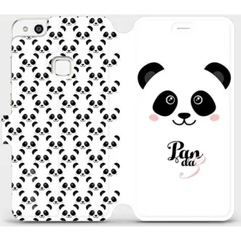 Pouzdro na mobilní telefon Flipové pouzdro Mobiwear - Huawei P10 Lite - M030P Panda Amálka (Knížkové flip pouzdro, obal, kryt na mobil Huawei P10 Lite - M030P Panda Amálka, materiál Umělá kůže + TPU - ochrana 360°, stojánek, silikonová vanička, magnetické zavírání)