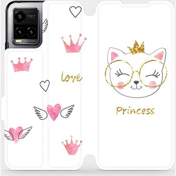 Pouzdro na mobilní telefon Flipové pouzdro Mobiwear - Vivo Y21s - MH03S Kočička princess (Knížkové flip pouzdro, obal, kryt na mobil Vivo Y21s - MH03S Kočička princess, materiál Umělá kůže + TPU - ochrana 360°, stojánek, silikonová vanička, magnetické zavírání)