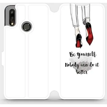 Pouzdro na mobilní telefon Flipové pouzdro Mobiwear - Huawei P Smart 2019 - M046P Be yourself (Knížkové flip pouzdro, obal, kryt na mobil Huawei P Smart 2019 - M046P Be yourself, materiál Umělá kůže + TPU - ochrana 360°, stojánek, silikonová vanička, magnetické zavírání)