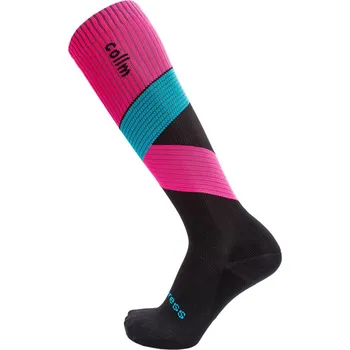 Dámské ponožky Kompresní podkolenky COLLM AMY černo růžové Velikost: S/M EUR 37-39