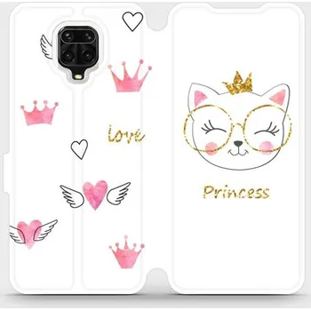 Pouzdro na mobilní telefon Flipové pouzdro Mobiwear - Xiaomi Redmi Note 9 Pro - MH03S Kočička princess (Knížkové flip pouzdro, obal, kryt na mobil Xiaomi Redmi Note 9 Pro - MH03S Kočička princess, materiál Umělá kůže + TPU - ochrana 360°, stojánek, silikonová vanička, magnetické)