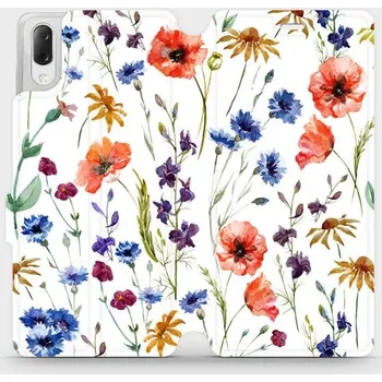 Pouzdro na mobilní telefon Flipové pouzdro Mobiwear - Sony Xperia L3 - MP04S Luční kvítí (Knížkové flip pouzdro, obal, kryt na mobil Sony Xperia L3 - MP04S Luční kvítí, materiál Umělá kůže + TPU - ochrana 360°, stojánek, silikonová vanička, magnetické zavírání)