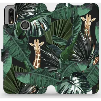 Pouzdro na mobilní telefon Flipové pouzdro Mobiwear - Huawei P Smart 2019 - VP06P Žirafky (Knížkové flip pouzdro, obal, kryt na mobil Huawei P Smart 2019 - VP06P Žirafky, materiál Umělá kůže + TPU - ochrana 360°, stojánek, silikonová vanička, magnetické zavírání)