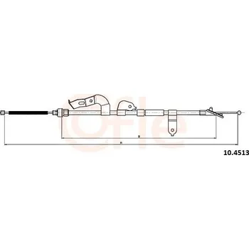 Lanko parkovací brzdy Lanovod parkovací brzdy COFLE 10.4513