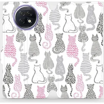 Pouzdro na mobilní telefon Flipové pouzdro Mobiwear - Xiaomi Redmi Note 9T 5G - MX01S Kočičí zádíčka (Knížkové flip pouzdro, obal, kryt na mobil Xiaomi Redmi Note 9T 5G - MX01S Kočičí zádíčka, materiál Umělá kůže + TPU - ochrana 360°, stojánek, silikonová vanička, magnetické zavírá