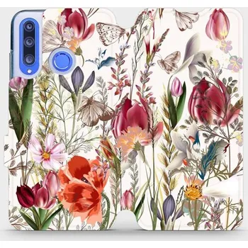 Pouzdro na mobilní telefon Flipové pouzdro Mobiwear - Honor 20 Lite - MP01S Rozkvetlá louka (Knížkové flip pouzdro, obal, kryt na mobil Honor 20 Lite - MP01S Rozkvetlá louka, materiál Umělá kůže + TPU - ochrana 360°, stojánek, silikonová vanička, magnetické zavírání)