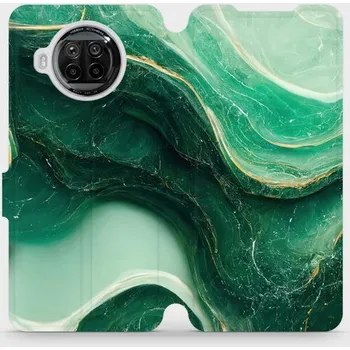 Pouzdro na mobilní telefon Flipové pouzdro Mobiwear - Xiaomi Mi 10T Lite - VP38S Zelený mramor (Knížkové flip pouzdro, obal, kryt na mobil Xiaomi Mi 10T Lite - VP38S Zelený mramor, materiál Umělá kůže + TPU - ochrana 360°, stojánek, silikonová vanička, magnetické zavírání)