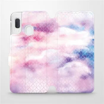 Pouzdro na mobilní telefon Flipové pouzdro Mobiwear - Samsung Galaxy A20e - MR02S Vodovkové obrazce (Knížkové flip pouzdro, obal, kryt na mobil Samsung Galaxy A20e - MR02S Vodovkové obrazce, materiál Umělá kůže + TPU - ochrana 360°, stojánek, silikonová vanička, magnetické zavírání