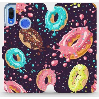 Pouzdro na mobilní telefon Flipové pouzdro Mobiwear - Huawei Nova 3 - VP19S Donutky (Knížkové flip pouzdro, obal, kryt na mobil Huawei Nova 3 - VP19S Donutky, materiál Umělá kůže + TPU - ochrana 360°, stojánek, silikonová vanička, magnetické zavírání)