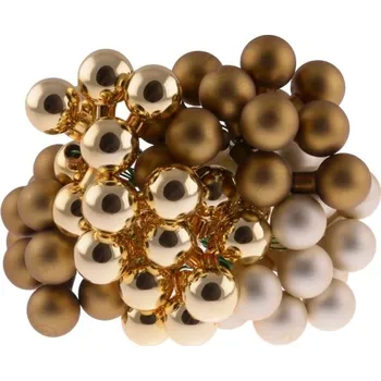 Vánoční dekorace Baňky na drátku 2cm, 72ks ZLATÉ
