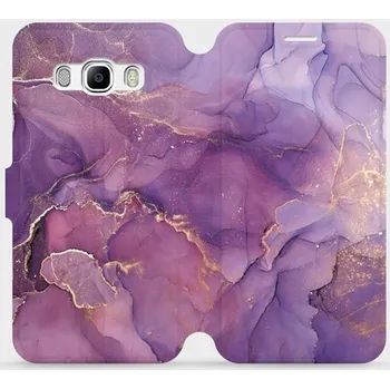 Pouzdro na mobilní telefon Flipové pouzdro Mobiwear - Samsung Galaxy J5 2016 - VP20S Fialový mramor (Knížkové flip pouzdro, obal, kryt na mobil Samsung Galaxy J5 2016 - VP20S Fialový mramor, materiál Umělá kůže + TPU - ochrana 360°, stojánek, silikonová vanička, magnetické zavírání