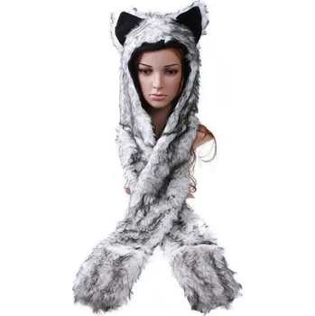 Pokrývka hlavy Plyšová Zvířecí čepice animal - Vlk Cixi Dongkuo tomtop_auction