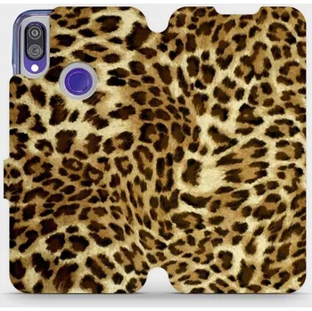 Pouzdro na mobilní telefon Flipové pouzdro Mobiwear - Xiaomi Redmi Note 7 - VA33P Leopardí vzor (Knížkové flip pouzdro, obal, kryt na mobil Xiaomi Redmi Note 7 - VA33P Leopardí vzor, materiál Umělá kůže + TPU - ochrana 360°, stojánek, silikonová vanička, magnetické zavírání)