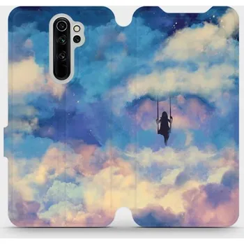 Pouzdro na mobilní telefon Flipové pouzdro Mobiwear - Xiaomi Redmi Note 8 Pro - MR09S Dívka na houpačce v oblacích (Knížkové flip pouzdro, obal, kryt na mobil Xiaomi Redmi Note 8 Pro - MR09S Dívka na houpačce v oblacích, materiál Umělá kůže + TPU - ochrana 360°, stojánek, silikonov