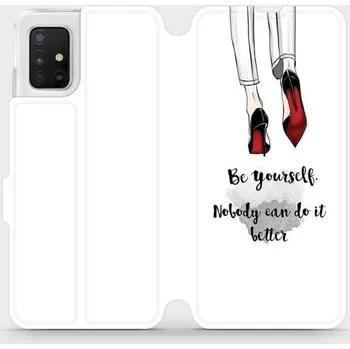 Pouzdro na mobilní telefon Flipové pouzdro Mobiwear - Samsung Galaxy A51 - M046P Be yourself (Knížkové flip pouzdro, obal, kryt na mobil Samsung Galaxy A51 - M046P Be yourself, materiál Umělá kůže + TPU - ochrana 360°, stojánek, silikonová vanička, magnetické zavírání)