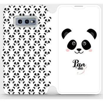 Pouzdro na mobilní telefon Flipové pouzdro Mobiwear - Samsung Galaxy S10e - M030P Panda Amálka (Knížkové flip pouzdro, obal, kryt na mobil Samsung Galaxy S10e - M030P Panda Amálka, materiál Umělá kůže + TPU - ochrana 360°, stojánek, silikonová vanička, magnetické zavírání)