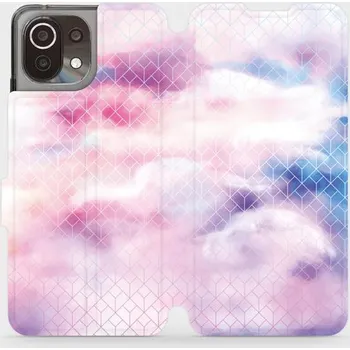 Pouzdro na mobilní telefon Flipové pouzdro Mobiwear - Xiaomi 11 Lite 5G NE - MR02S Vodovkové obrazce (Knížkové flip pouzdro, obal, kryt na mobil Xiaomi 11 Lite 5G NE - MR02S Vodovkové obrazce, materiál Umělá kůže + TPU - ochrana 360°, stojánek, silikonová vanička, magnetické zavírá