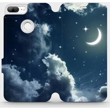 Pouzdro na mobilní telefon Flipové pouzdro Mobiwear - Honor 9 Lite - V145P Noční obloha s měsícem (Knížkové flip pouzdro, obal, kryt na mobil Honor 9 Lite - V145P Noční obloha s měsícem, materiál Umělá kůže + TPU - ochrana 360°, stojánek, silikonová vanička, magnetické zavírání)