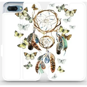 Pouzdro na mobilní telefon Flipové pouzdro Mobiwear - Honor 10 - M001P Lapač a motýlci (Knížkové flip pouzdro, obal, kryt na mobil Honor 10 - M001P Lapač a motýlci, materiál Umělá kůže + TPU - ochrana 360°, stojánek, silikonová vanička, magnetické zavírání)