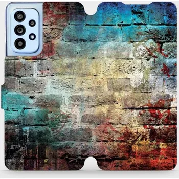 Pouzdro na mobilní telefon Flipové pouzdro Mobiwear - Samsung Galaxy A53 5G - V061P Zeď (Knížkové flip pouzdro, obal, kryt na mobil Samsung Galaxy A53 5G - V061P Zeď, materiál Umělá kůže + TPU - ochrana 360°, stojánek, silikonová vanička, magnetické zavírání)