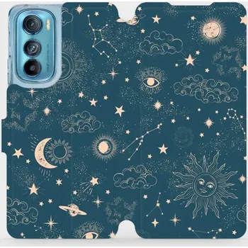 Pouzdro na mobilní telefon Flipové pouzdro Mobiwear - Motorola Edge 30 5G - VP14S Magický vesmír (Knížkové flip pouzdro, obal, kryt na mobil Motorola Edge 30 5G - VP14S Magický vesmír, materiál Umělá kůže + TPU - ochrana 360°, stojánek, silikonová vanička, magnetické zavírání)