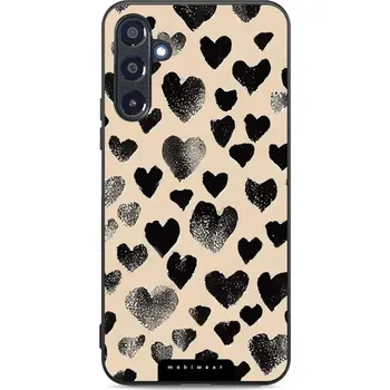 Pouzdro na mobilní telefon Lesklý kryt Mobiwear Glossy - Samsung Galaxy A16 / A16 5G - GA51G Černá srdíčka (Prémiové lesklé pouzdro, obal, kryt Mobiwear Glossy na mobil Samsung Galaxy A16 / A16 5G - GA51G Černá srdíčka, materiál Plast + TPU silikon - krytí po všech stranách,)