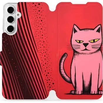 Pouzdro na mobilní telefon Flipové pouzdro Mobiwear - Samsung Galaxy A16 / A16 5G - VP54S Kocourek (Knížkové flip pouzdro, obal, kryt na mobil Samsung Galaxy A16 / A16 5G - VP54S Kocourek, materiál Umělá kůže + TPU - ochrana 360°, stojánek, silikonová vanička, magnetické zavírání)