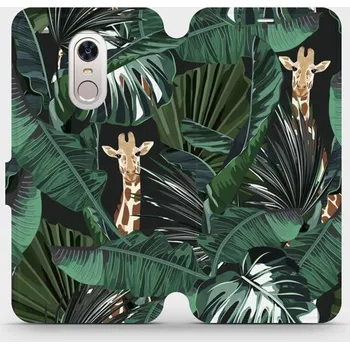 Pouzdro na mobilní telefon Flipové pouzdro Mobiwear - Xiaomi Redmi 5 Plus - VP06P Žirafky (Knížkové flip pouzdro, obal, kryt na mobil Xiaomi Redmi 5 Plus - VP06P Žirafky, materiál Umělá kůže + TPU - ochrana 360°, stojánek, silikonová vanička, magnetické zavírání)