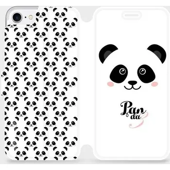 Pouzdro na mobilní telefon Flipové pouzdro Mobiwear - Apple iPhone 8 - M030P Panda Amálka (Knížkové flip pouzdro, obal, kryt na mobil Apple iPhone 8 - M030P Panda Amálka, materiál Umělá kůže + TPU - ochrana 360°, stojánek, silikonová vanička, magnetické zavírání)
