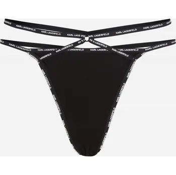 Kalhotky SPODNÍ PRÁDLO KARL LAGERFELD MINI LOGO STRAPPY BRIEF BLACK