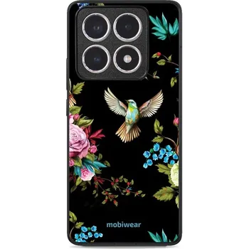 Pouzdro na mobilní telefon Lesklý kryt Mobiwear Glossy - Xiaomi 14T - G041G - Ptáček a květy (Prémiové lesklé pouzdro, obal, kryt Mobiwear Glossy na mobil Xiaomi 14T - G041G - Ptáček a květy, materiál Plast + TPU silikon - krytí po všech stranách, neošoupatelný potisk, tenké)