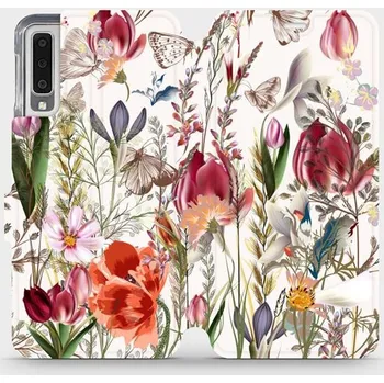 Pouzdro na mobilní telefon Flipové pouzdro Mobiwear - Samsung Galaxy A7 2018 - MP01S Rozkvetlá louka (Knížkové flip pouzdro, obal, kryt na mobil Samsung Galaxy A7 2018 - MP01S Rozkvetlá louka, materiál Umělá kůže + TPU - ochrana 360°, stojánek, silikonová vanička, magnetické zavírá