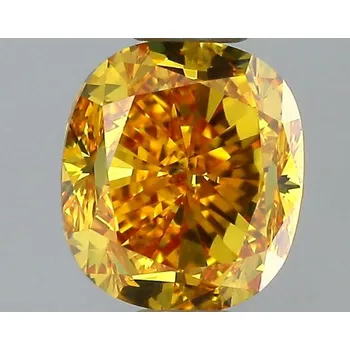 Drahý kámen Přírodní oranžový diamant 0.62 ct Fancy Vivid Yellow Orange SI1 brusu Polštářek s GIA certifikátem RPW7BMSAO