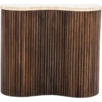 Toaletní stolek Eleonora Béžový kamenný odkládací stolek Mari 50 x 33 cm