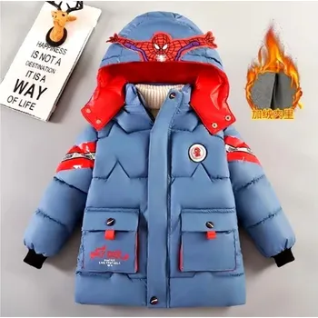 Dívčí bunda Spiderman Zimní bunda pro kluky s motivem Spidermana (3 barvy) Barva: modrá, Velikost: 120/5 let
