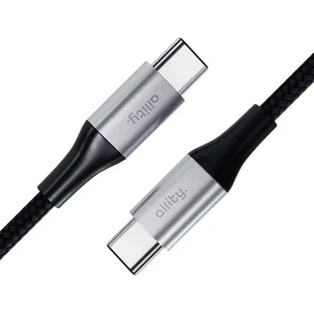Datový kabel OSTATNÍ Datový kabel Allity AUC-01 USB-C/USB-C 1m 100W černý (GSM186391)
