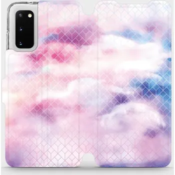 Pouzdro na mobilní telefon Flipové pouzdro Mobiwear - Samsung Galaxy S20 - MR02S Vodovkové obrazce (Knížkové flip pouzdro, obal, kryt na mobil Samsung Galaxy S20 - MR02S Vodovkové obrazce, materiál Umělá kůže + TPU - ochrana 360°, stojánek, silikonová vanička, magnetické zavírání)