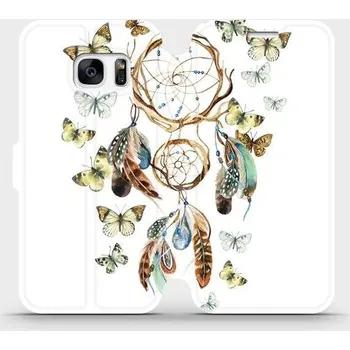 Pouzdro na mobilní telefon Flipové pouzdro Mobiwear - Samsung Galaxy S7 - M001P Lapač a motýlci (Knížkové flip pouzdro, obal, kryt na mobil Samsung Galaxy S7 - M001P Lapač a motýlci, materiál Umělá kůže + TPU - ochrana 360°, stojánek, silikonová vanička, magnetické zavírání)