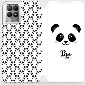 Pouzdro na mobilní telefon Flipové pouzdro Mobiwear - Realme 8i - M030P Panda Amálka (Knížkové flip pouzdro, obal, kryt na mobil Realme 8i - M030P Panda Amálka, materiál Umělá kůže + TPU - ochrana 360°, stojánek, silikonová vanička, magnetické zavírání)