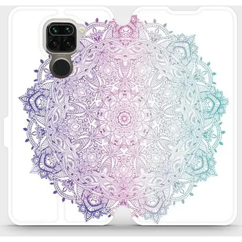 Pouzdro na mobilní telefon Flipové pouzdro Mobiwear - Xiaomi Redmi Note 9 - M008S Mandala (Knížkové flip pouzdro, obal, kryt na mobil Xiaomi Redmi Note 9 - M008S Mandala, materiál Umělá kůže + TPU - ochrana 360°, stojánek, silikonová vanička, magnetické zavírání)